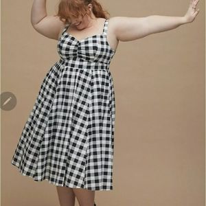 NWT Torrid Retro Sweetheart Skater Dress Gingham